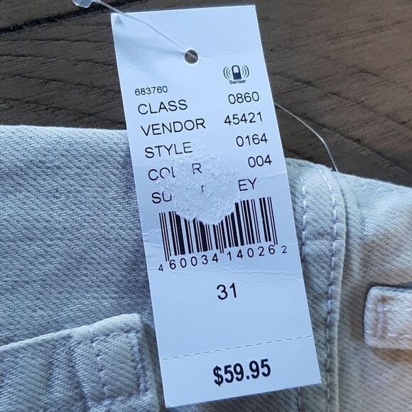 Pacsun Los Angeles 90's Boyfriend Cream Distressed Jeans NWT - Picture 5 of 8